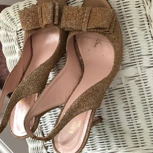 Kate Spade Gold Glitterary shoes